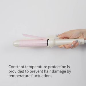 SimplusPink 2in1 Mini Hair straightener Curler Portable Dual Hair Straightening and Curling Light weight for traveling