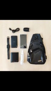 Hype Fashion 🌈 Ready Stock🌈 2023 Retro Leather Crossbody Men Bag USB Bag Sling Bag Chest Bag Beg