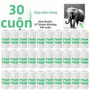 30 Cuộn/gói Giấy Nhiệt Trắng 57X25 Mm Miếng Dán Cho Hóa Đơn Hình Ảnh In Tức Thì Tương Thích Với Máy Ảnh Trẻ Em Giấy In Ảnh Marklife