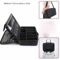 Large Capacity Embroidery Makeup Bag Professional Cosmetologist Tools Storage Box Portable Travel Cosmetic Pouch Pure Color. 