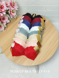 Push Up Bra Tally 910 Pakai Kawat Size 32-38 A-B /BH Busa Tebal Brukat Tally / Bra Double Busa Tally