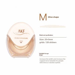 AKF Double Eyelid Stickers Seamless Invisible Nature Swollen Eye Bubble Single Eyelid Special AFK Olive Single-Sided Eye Beauty Tape Women