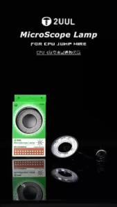 2UUL MS96 Microscope Ring Light 3W for CPU Jump Wire Repair Adjustable Brightness & Multi-Angle Anti-Glare 7X-60X Compatible
