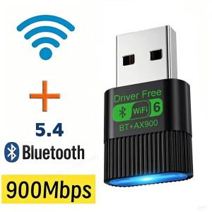 Kebidumei | KEBIDUMEI AX900 USB WiFi 6 Bluetooth5.4 Adapter Dual Band 2.4G&5GHz USB Network Wireless WiFi Receiver Driver Free For Win 10/11