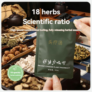 IN STOCK>十八味头疗汤药草本原液免煮浓缩款洗发养发何首乌头疗药包Eighteen head treatment soup herbal liquid no need to cook concentrated shampoo hair care Polygonum multiflorum head treatment medicine bag