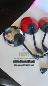 0053 / H2640 (2PCS) UNIVERSAL ROUND MOTORCYCLE SIDE MIRROR HIGH QUALITY HDR