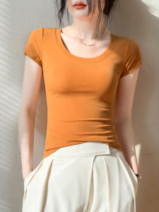 GEBEISHANG | Womens Refined Soft Breathable Pure Color Short Sleeve T-shirt