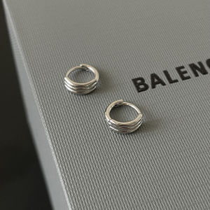 925 Silver Needle Overlapping Earrings Womens Unique Design Sensation High-End Ear Cuff Hoop Earrings Fashion Jewelry