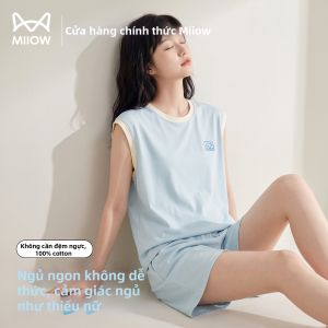 MiiOW | Bộ Đồ Mặc Nhà Thông Gió Không T Tay Cotton