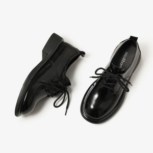 MIOLLIBARN | Retro Lace-up Wide Toe British Style Breathable Flat Shoes