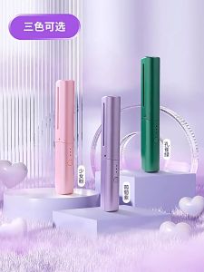 Portable Mini 2 In 1 Professional Hair Straightener Hair Curler USB Straight Hair Comb Wet and Dry Hair Curler Straight Styler Curling Iron