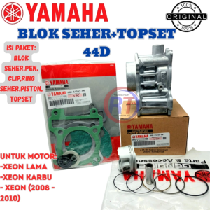 44D BLOK SEHER KOMPLIT+TOPSET YAMAHA ORIGINAL ASLI YGP UNTUK MOTOR XEON LAMA XEON KARBU KUALITAS ORI