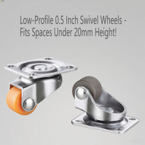 Ultra-Low 0.5 Casters Silent Multipurpose Furniture Linear Wheel Small Wheel Castors Carts Shelves Table Small Appliance