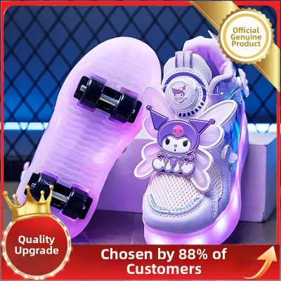SHIWU | Kuromi Style Spring Girls Adjustable Roller Shoes