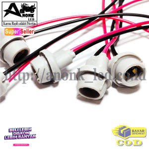 Soket Fitting Lampu Senja Sen T10 / Fitting Colok Lampu Senja Motor Mobil T10 Universal