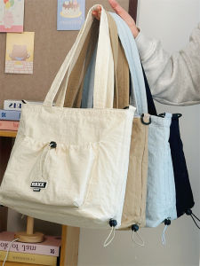 Japanese Style Lightweight Crossbody Bag Womens Large Capacity Bag Work Clothing Backpack Shoulder Bag Casual Tide Minimalist Pure Color Tote Bag