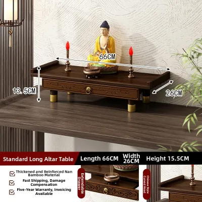 TUOJUE | Wall-Mounted Small Altar Buddha Statue Offering Table Guanyin Buddha Image Altar Home God Position Tray Incense Burner Rack