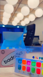 เซตสีเจลบาดาก้านีออน6ขวดฟรีชาร์จ (No.11 Rainbow ) สีออแกนิกสึสดสวยมาก ขวดหรู made in USA