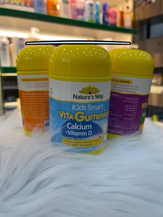 Kẹo gôm bổ sung Vitamin cho trẻ Vita Gummies hộp 60 viên, kẹo dẻo Vitamin Nature’s Way Kids nhập khẩu Úc