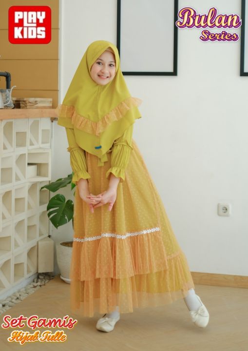 GAMIS SET HIJAB BULAN SERIES BY PLAYKIDS
