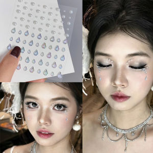 Colorful Waterdrop Pearl Stickers for Face Stage Performance Eye Tear Diamond Decoration Nail Art Realrola Brand Any Skin Type