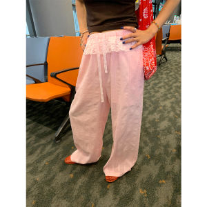 Summer Design Wide Leg Pants Striped Loose