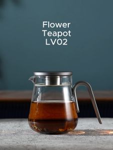 Ấm trà thủy tinh chịu nhiệt cao cấp Màu Gold (Vàng) Samadoyo LV02B - 600ml / 800ml - Bình lọc trà thủy tinh chịu nóng lạnh Samahome Shop