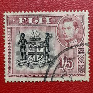 Koleksi Prangko kuno Fiji klasik 1/5 D king george 1938-1955