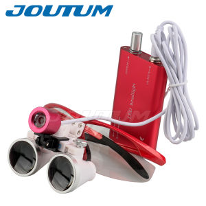 3.5X/2.5X Magnification Binocular Dental Loupe Surgery Surgical Magnifier with Headlight LED Light Medical Operation Loupe Lamp