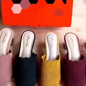 50 an STORE - Sandal Wanita High Heels Aluna DM04 Bahan Rajut Lembut