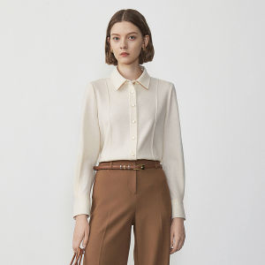 LANCY FROM 25 | Commuter Elegant Wool Shirt Long Sleeve