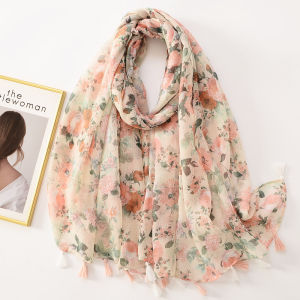 Elegant  Cotton-Linen Feel Sun Protection Scarf