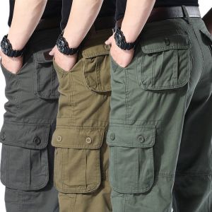 Fuguiniao Men Lightweight Military Multi Pocket Trousers Outdoor Casual Pants Casual Multi Pockets Military Tactical Pants Classic Joggers Cargo Pants