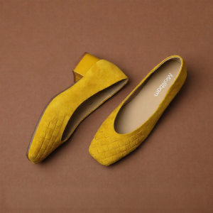 MIOLLIBARN | Soft Leather Soft Sole Breathable High Heel Square Toe Suede Loafer