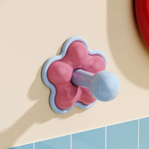 1PC Cute Flower Shaped Hook for Cabinet Door Handles Foyer Kitchen Bathroom Bedroom Office Classroom - Wall Mounted Organizer