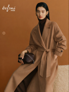 Eifini | Áo Khoác Len Cashmere 28% Phong Cách Áo Choàng Tắm