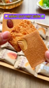 Bánh quy giòn rụm thơm ngon mix 3 vị hạt điều hạnh nhân dừa vụn giòn đồ ăn nhẹ ăn vặt hấp dẫn