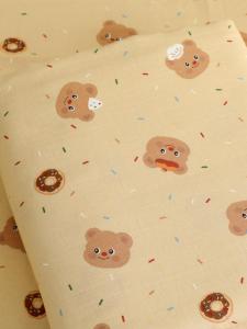 Cotton Bear Childrens Cute Double Layer Muslin Bed Sheet Single 100% Cotton All Season New Style Student Dormitory Bedding