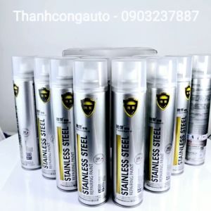 1 Thùng 12 CHAI:  Sơn  Mạ Crom Sơn Xịt Mạ Chrome INOX  Sáng Bóng STAINLESS STEEL 350ml.MẠ CRÔM LOẠI TỐT