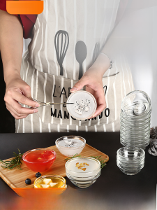 Transparent High Temperature Resistant Glass Bowl for Beauty Salon Pudding Jelly Battement Cake Mold Chinese Style Baking Tools