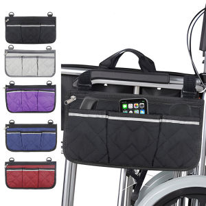 Large-capacity outdoor wheelchair storage bag electric wheelchair armrest side bag accessory bag waterproof storage bag
