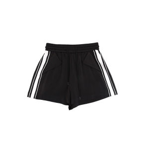 Napa Jia High Waist Short Sweatpants Womens Black Personality Fashion Casual Design Sense Pants Street Style Polyester Fiber