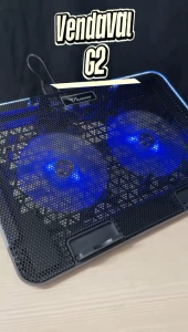 Alcatroz Vendaval RGB Laptop Cooler | Dual USB | Adjustable Height | 10 RGB Modes | Phone Holder