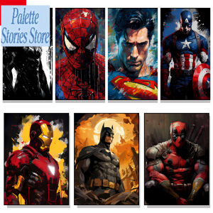 Oil Painting By Number Marvel Movie Figures Home Decoration Painting Wall Bedroom Room Decor Gift Frameelss-Frameless