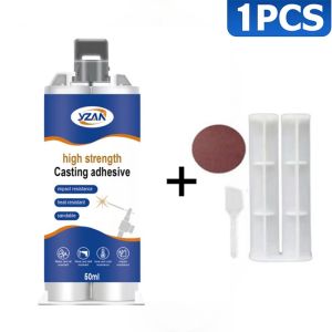 50ml Cold Welding Glue Extra Strong Glue Metal Repair Adhesive Heat Resistance High Temperature Magic Plastic Industrial Repair Agent Sealant Includes mixing tools.