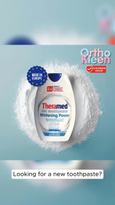 Theramed Whitening Power 2-in-1 Gel Toothpaste with Fluoride & Whitening Powder 75ml - Made in Europe