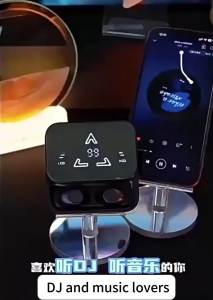 SPRISE M48 Mirror Wireless Bluetooth Earphone Noise Cancelling Earbuds TWS Bass Slider Headset Button Control
