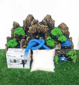 tebing air terjun pasir silika 2 sisi aquarium