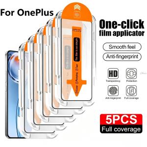 5Pcs For OnePlus 13T 15T 15R 13R 15 12 13 11 10 Pro 13s Nord CE5 CE6 5 6 4 Dust Free One-Click Tempered Glass Screen Protector