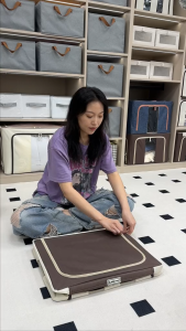Túi Đựng Quần Áo 66L Khung Thép Gấp Gọn Hộp Đựng Đồ Có Nắp Chống Bụi Chống Ẩm